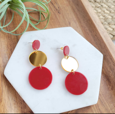 Addison Cranberry Earrings