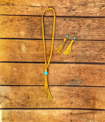 Mustard Fringe Necklace